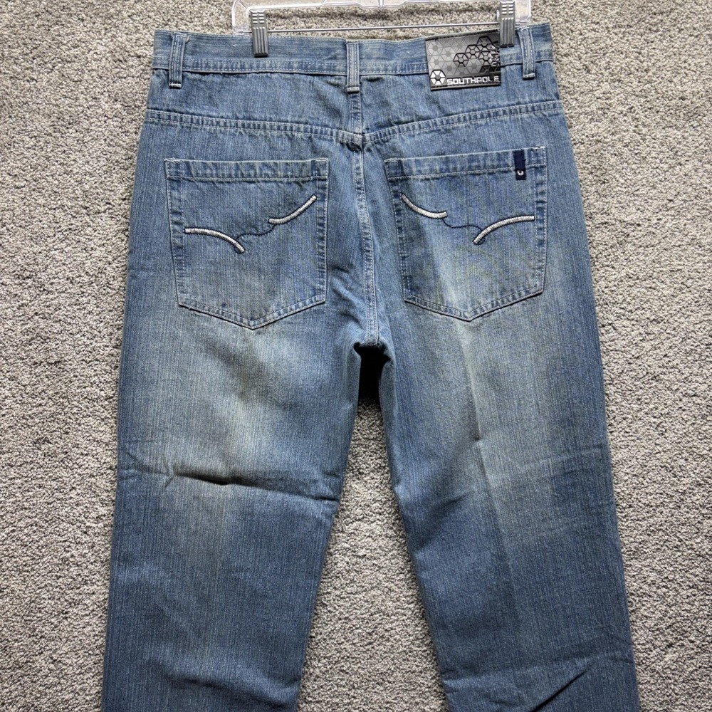 Vintage Southpole 4180 Baggy Denim Jeans 38x31 Skater Streetwear Y2K Black Label